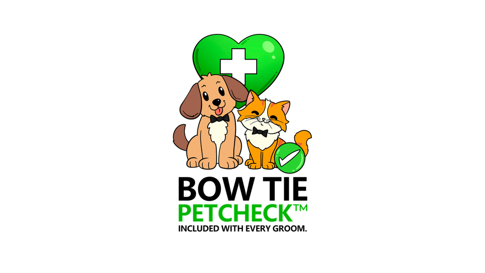 Mobile pet grooming wellness scan, Frisco TX — Bow Tie PETCHECK