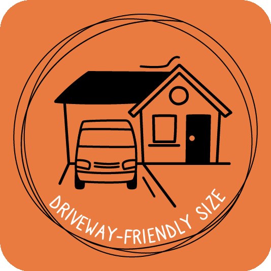 Driveway-friendly size